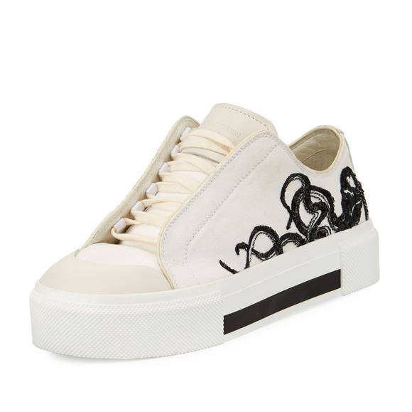 Alexander Mcqueen Low Cut Embroidered Octopus Sneakers - As Is - Picture 2 of 11